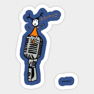 Singing woman Sticker